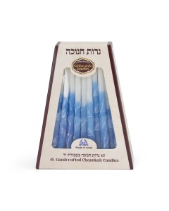 Blue and White Wax Hanukkah Candles Jewish Holiday Candles
