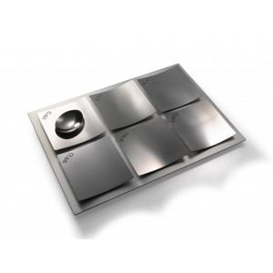 Seder Plate with Stainless Steel Square Dishes Laura Cowan Sederteller