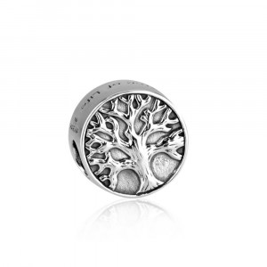 Rounded Tree Of Life Charm in 925 Sterling Silver
 Jüdischer Schmuck