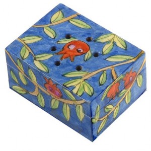 Yair Emanuel Havdalah Spice Box with Pomegranate Design (Includes Cloves) Feste & Feiertage