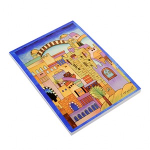 Writing Pad with a Scene of Jerusalem by Yair Emanuel Moderne Judaica