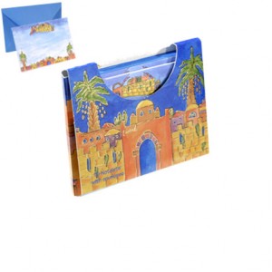 Yair Emanuel Note Cards with a Scene of Jerusalem and Envelopes Das Jüdische Heim
