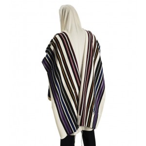 Bnei Or Wolltallit mit bunten Streifen Traditional Tallit