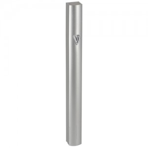 Matte Mezuzah with Small Hebrew Letter Shin and Smooth Surfaces Mesusas