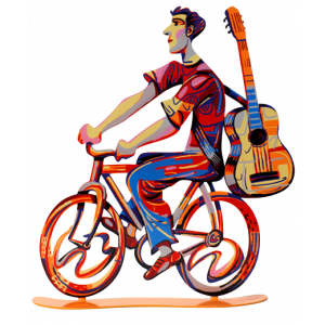 David Gerstein Troubadour Bike Rider Sculpture Heimdeko