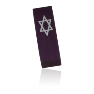 Purple Star of David Car Mezuzah by Adi Sidler Davidstern Kollektion