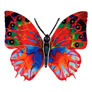 David Gerstein Hadar Butterfly Sculpture with Realistic Styling Heimdeko