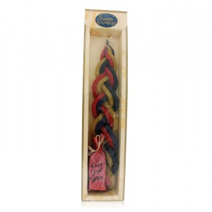 Traditional Wax Havdalah Candle with Three Colors and Spice Holder Bag Shabbat