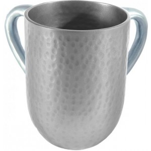 Yair Emanuel Anodized Aluminum Washing Cup with Hammered Pattern Waschbecher