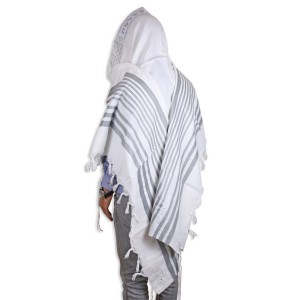 Gray and Silver Or Tallit Judaica
