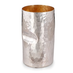 Hammered Sterling Silver Kiddush Cup by Bier Judaica Jüdische Hochzeit