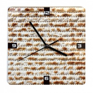 Illustrated Matzah Wooden Clock By Ofek Wertman Default Category
