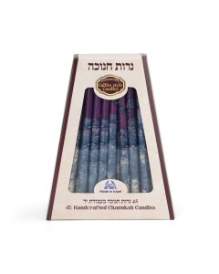 Blue and Purple Wax Hanukkah Candles Suporte para Velas