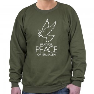 Peace of Jerusalem Sweatshirt Dove Design- Variety of Colors to Choose From Israelische T-Shirts