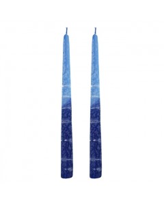 Blue Wax Shabbat Candles by Galilee Style Candles Kerzen & Ständer
