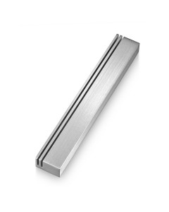 Mezuzah in Anodized Aluminum Silver Vertical Track by Adi Sidler Mesusas