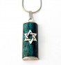 Eilat Stone Amulet Pendant with Star of David in Sterling Silver by Rafael Jewelry
