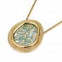 Ben Jewelry 14K Gold with Roman Glass Oval Necklace by Ben Jewelry
