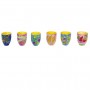 Yair Emanuel 6 Wooden Kiddush Cup Set with The seven Species
