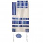 Yair Emanuel Tallit Set – Vertikale Streifen in Blau