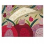 Yair Emanuel Challah Cover with Three Pomegranates in Raw Silk