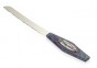 Challah Knife with Purple and Blue Geometric Pattern and Plaque