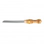 Challah Knife in Ivory and Gold with Lichvod Shabbat