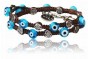 Evil Eye Protection Bracelet with Turquoise and Metal Beads 