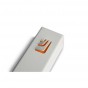 Mezuzá de Metal Blanca con Letra Shin Naranja de ceMMent