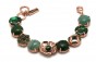 Gold Plated Amaro Forest Bracelet with Green Gemstones