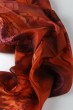 Burgundy & Orange Silk Scarf by Galilee Silks