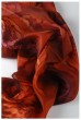 Burgundy & Orange Silk ‘Tichel’ Headscarf by Galilee Silks