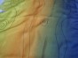 Silk ‘Tichel’ Headscarf in Green, Orange & Blue by Galilee Silks
