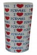 White Tequila Shot Glass with 'I Love Israel'