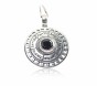 Medallion Pendant with Angels' Names & Onyx Stone