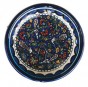 Armenian Ceramic Bowl with White Peacock & Floral Motif