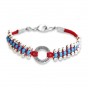 Kabbalah Bracelet with Red String and Turquoise Beads in 18cm
